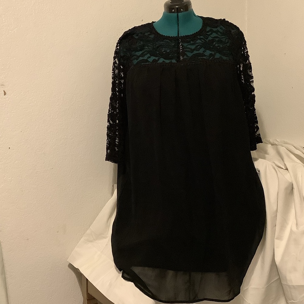 AUW Black Lace Mini Dress